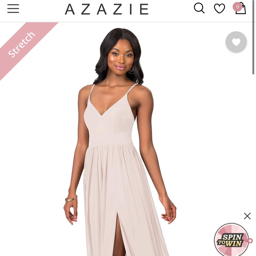 Ivory kiri dress by azazie! Size 6 never altered!